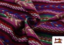 Vente en ligne de Tissu à Rayures Multicolores pour Décoration couleur Violet foncé