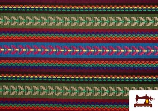 Tissu à Rayures Multicolores pour Décoration couleur Vert Tissu à Rayures Multicolores pour Décoration couleur Vert