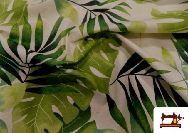 Tissu en Canvas Répulsif a l'Eau Style Tropical