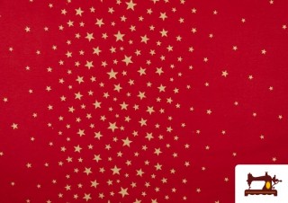 Acheter en ligne Tissu pour Linge de Table de Noël avec Étoiles Dorées