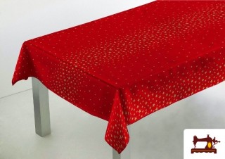 Tissu pour Linge de Table de Noël avec Étoiles Dorées