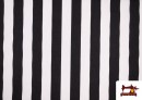 Vente en ligne de Tissu de Canvas avec Rayures Larges Noires et Blanches couleur Noir