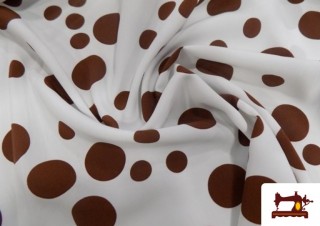 Tissu à Pois pour Vêtements Flamenco de Couleur Marron Tissu à Pois pour Vêtements Flamenco de Couleur Marron