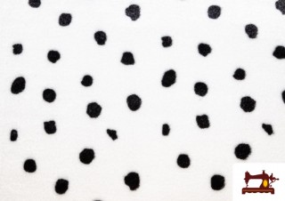 Acheter en ligne Tissu à Poil Blanc avec Détails Tâches Noires Acheter en ligne Tissu à Poil Blanc avec Détails Tâches Noires