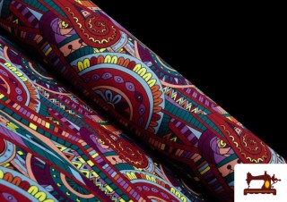 Tissu avec Imprimé Ethnique Fantaisie