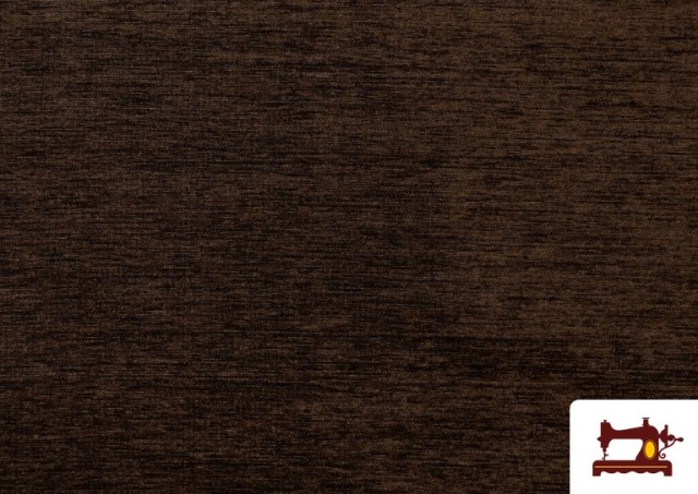 Acheter en ligne Tissu en Chenille Marron Coordonné pour Tapisserie et Décoration couleur Brun