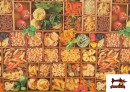 Vente de Tissu en Canvas avec Motifs du Pâtes Italiennes