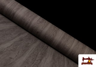 Tissu en Cuir Synthétique avec Dessin du Bois couleur Gris foncé Tissu en Cuir Synthétique avec Dessin du Bois couleur Gris foncé
