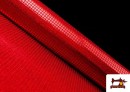 Tissu avec Pailletes à Carreaux Effet Hologramme couleur Rouge