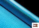 Acheter en ligne Tissu avec Pailletes à Carreaux Effet Hologramme couleur Bleu