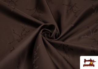 Vente en ligne de Tissu de Rase avec Doublure Tissé avec Dessin Florale couleur Brun Vente en ligne de Tissu de Rase avec Doublure Tissé avec Dessin Florale couleur Brun