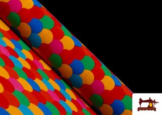 Tissu Fantaisie avec Imprimé Multicolore