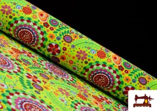 Tissu Graffity Fantaisie avec Imprimé Multicolore