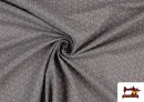 Tissu Popeline avec Imprimé Géométrique Étoilé couleur Gris