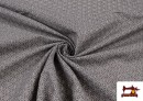 Tissu Popeline avec Imprimé Géométrique Étoilé couleur Gris
