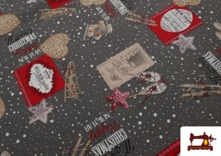 Acheter Tissu en Canvas avec Imprimé de Noël