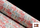 Tissu Popeline Imprimé avec Motifs de la Plage