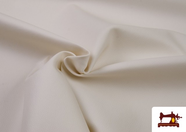 Acheter en ligne Tissu en Cuir Synthétique de Couleurs Eco couleur Blanc