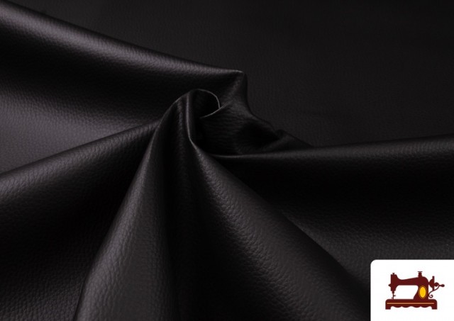 Vente de Tissu en Cuir Synthétique de Couleurs Eco couleur Noir