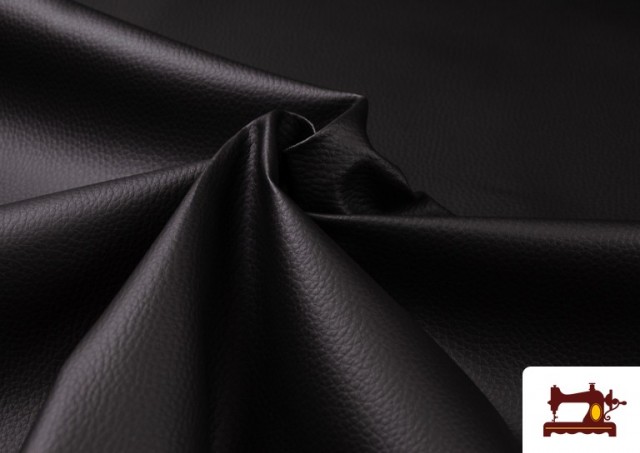 Acheter en ligne Tissu en Cuir Synthétique de Couleurs Eco couleur Noir