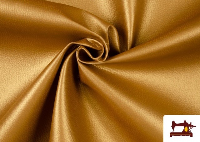 Acheter en ligne Tissu en Cuir Synthétique de Couleurs Eco couleur Doré