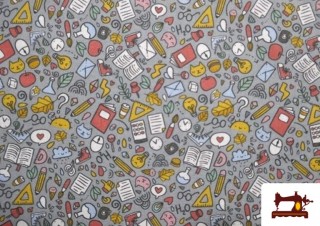 Acheter en ligne Tissu Popeline avec Imprimé Hobbies