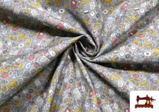 Tissu Popeline avec Imprimé Hobbies
