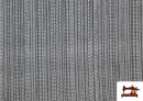 Tissu en Rideau avec Rayures Satinées et Ruban de Plomb couleur Gris