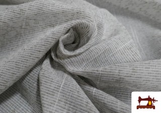 Tissu en Rideau Simili Lin en Couleur Gris Tissu en Rideau Simili Lin en Couleur Gris