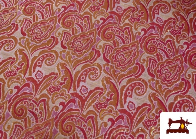 Vente de Tissu en Jacquard Brocart de Couleurs Largeur 110 cm couleur Rubis