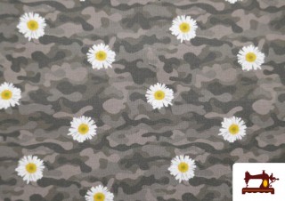 Acheter Tissu en Coton Imprimé avec Camouflage et Fleurs Acheter Tissu en Coton Imprimé avec Camouflage et Fleurs