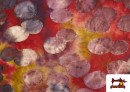 Tissu Tie-Dye avec Couleurs Ajoutées couleur Rouge