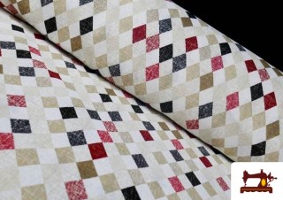 Tissu pour Décoration avec Losanges Petits