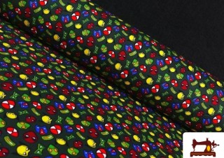 Tissu en Coton Imprimé avec Masques Marvel