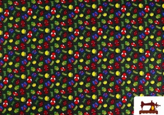 Acheter Tissu en Coton Imprimé avec Masques Marvel