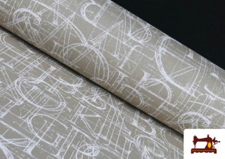 Tissu en Canvas Imprimé avec Lettres