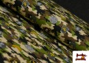 Acheter Tissu en Coton avec Imprimé Militaire et Insignes couleur Vert Bouteille