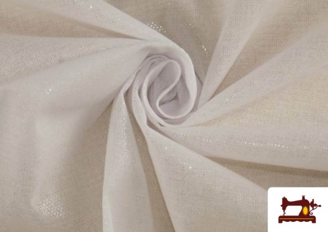 Acheter en ligne Tissu Doublure Thermo-adhésive Fine en Coton couleur Blanc