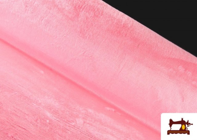 Acheter en ligne Tissu à Poil Court de Couleurs couleur Rose pâle