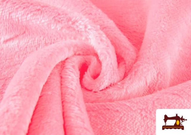 Vente de Tissu à Poil Court de Couleurs couleur Rose pâle