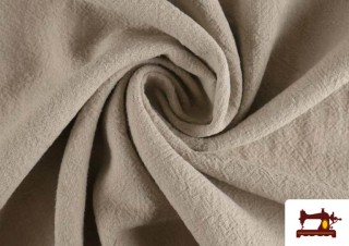 Tissu en Lin Lavage de Pierre couleur Sable Tissu en Lin Lavage de Pierre couleur Sable