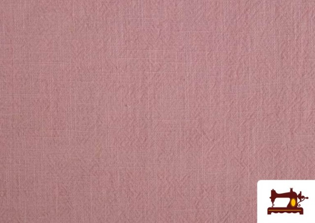 Tissu en Lin Lavage de Pierre couleur Rose pâle