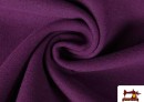 Tissu en Mouflon de Couleurs couleur Violet foncé
