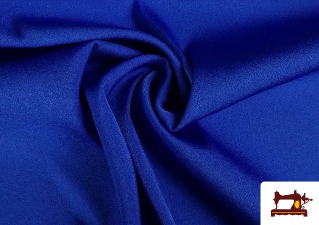 Acheter Tissu en Crêpe Satiné avec Tombé de Couleurs couleur Gros bleu
