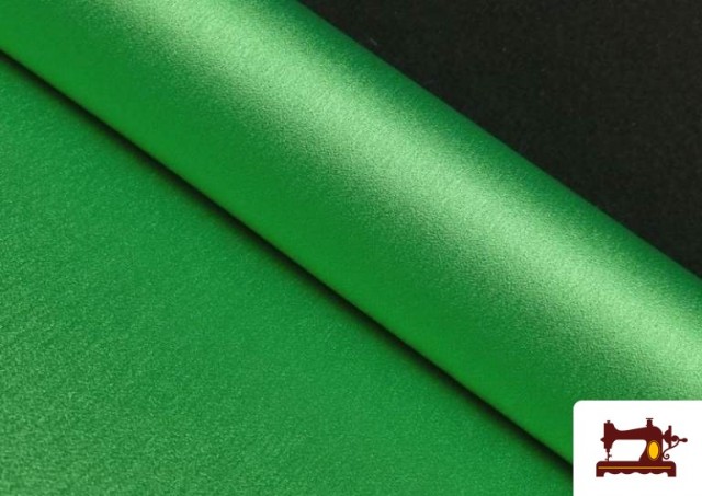 Acheter Tissu en Crêpe Satiné avec Tombé de Couleurs couleur Vert