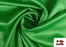 Acheter en ligne Tissu en Crêpe Satiné avec Tombé de Couleurs couleur Vert