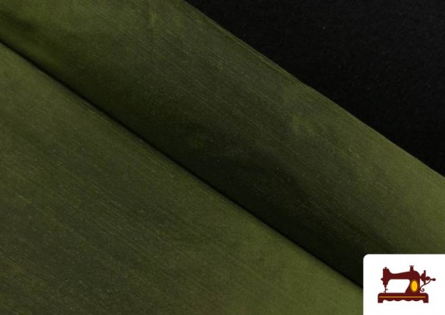 Acheter en ligne Tissu en Soie Naturel 100% Shantung de Couleurs couleur Kaki