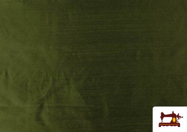 Vente en ligne de Tissu en Soie Naturel 100% Shantung de Couleurs couleur Kaki