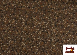 Vente de Tissu en Viyella et Viscose Imprimé avec Fleurs Marron Vente de Tissu en Viyella et Viscose Imprimé avec Fleurs Marron