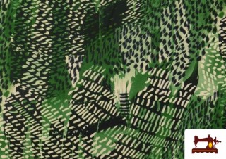 Acheter Tissu en Crêpe avec Imprimé Vert Acheter Tissu en Crêpe avec Imprimé Vert